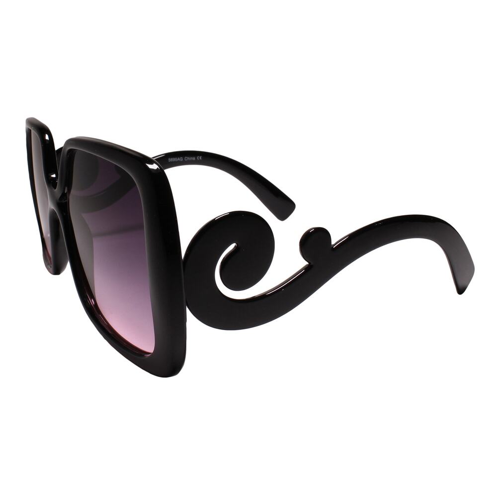 Baroque Swirl Temple Womens Tortoise Sunglasses - Picture 2 of 4